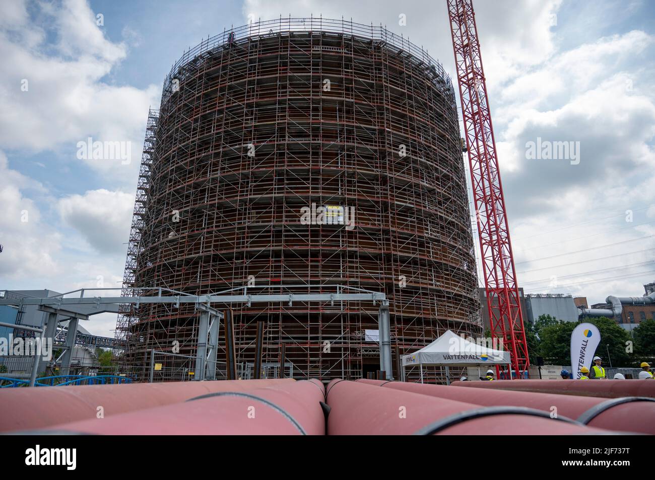 Berlin, Germany. 30th June, 2022. A heat storage facility with a