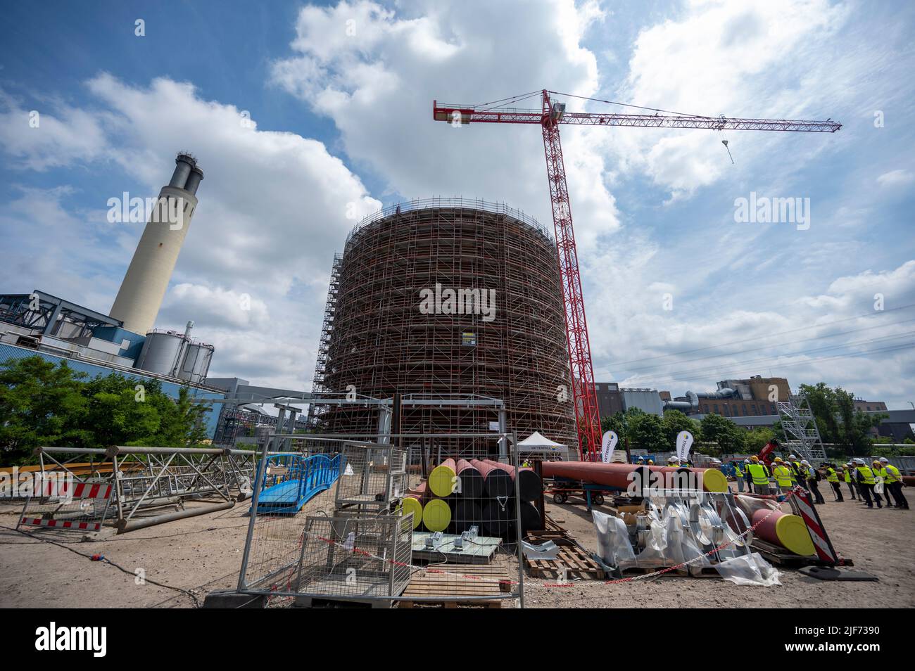 Berlin, Germany. 30th June, 2022. A heat storage facility is being