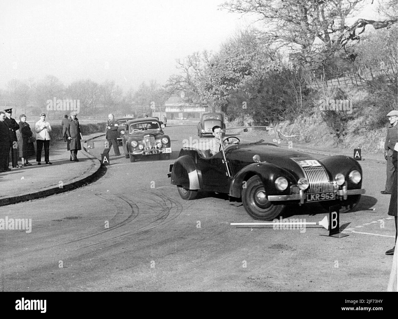 1949 Allard L type at RAC international rally 23/3/53 Stock Photo