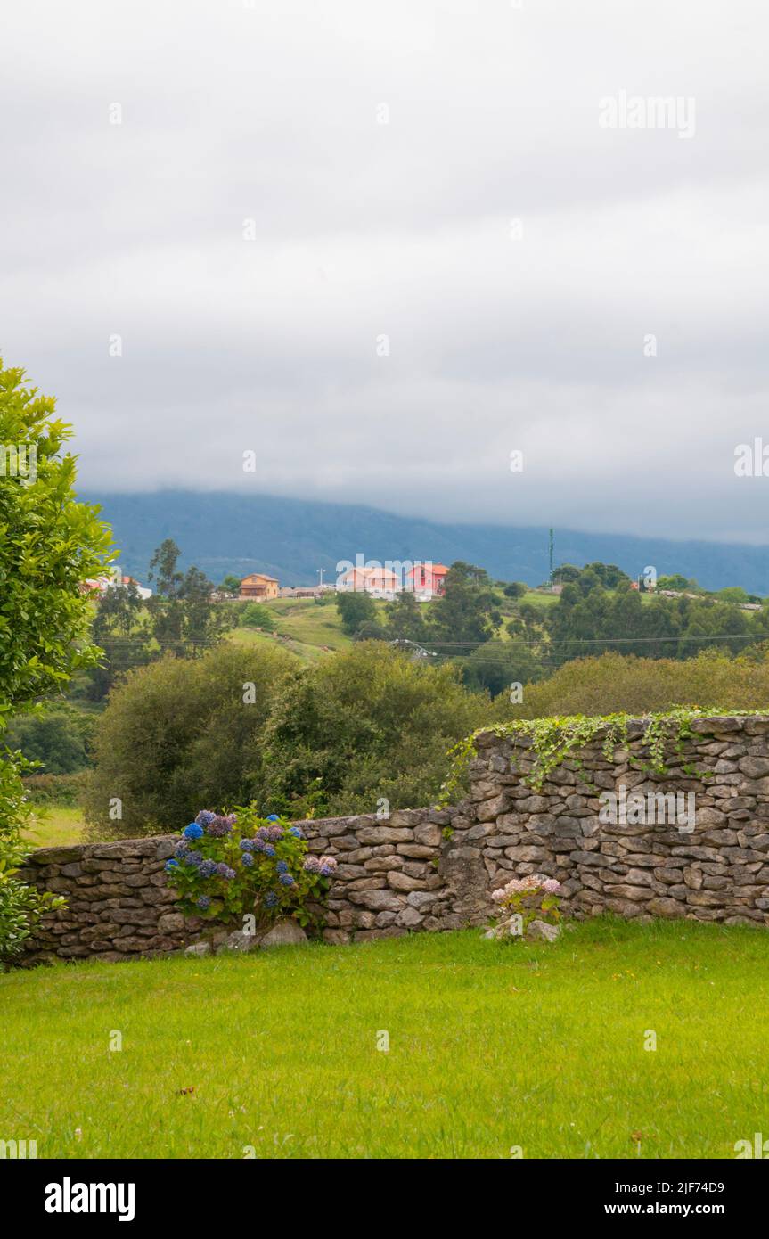 Landscape. Colombres, Asturias, Spain. Stock Photo