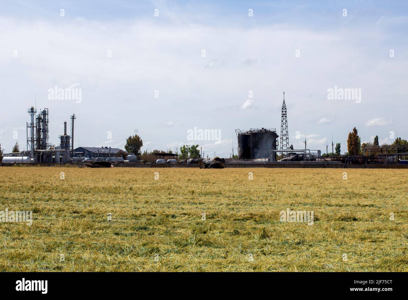 War In Ukraine. Oil Depot In Ukraine After Russian Missile Attack ...