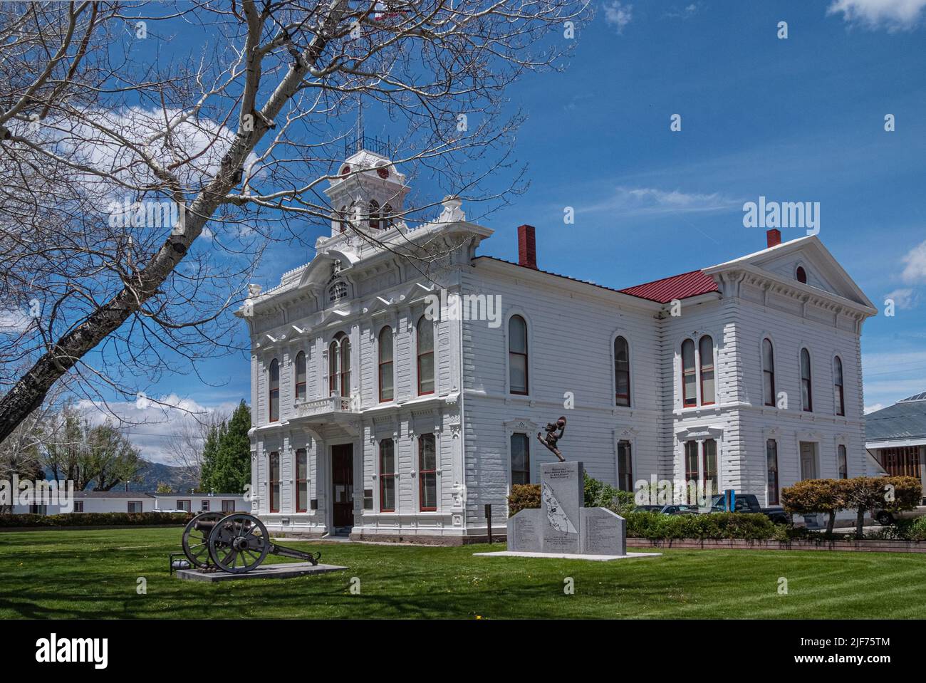 Mono County courthouse built in 1880 in the Italianate style Stock Photo