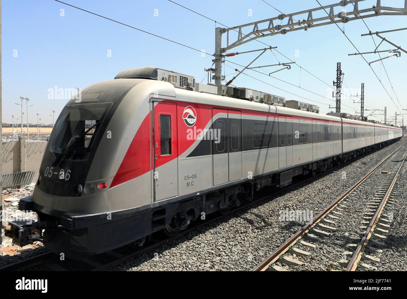 Cairo, Egypt. 30th June, 2022. Photo shows the Light Rail Transit train ...