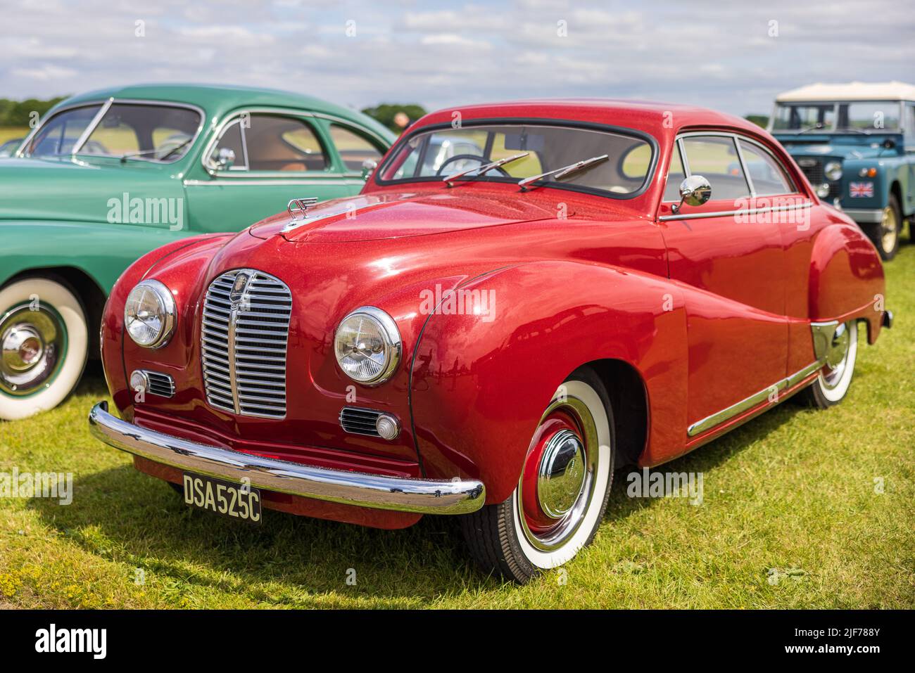 Customised Austin A40 Somerset ‘DSA 525C’ on display at the Bicester Scramble on the 19th June 2022 Stock Photo