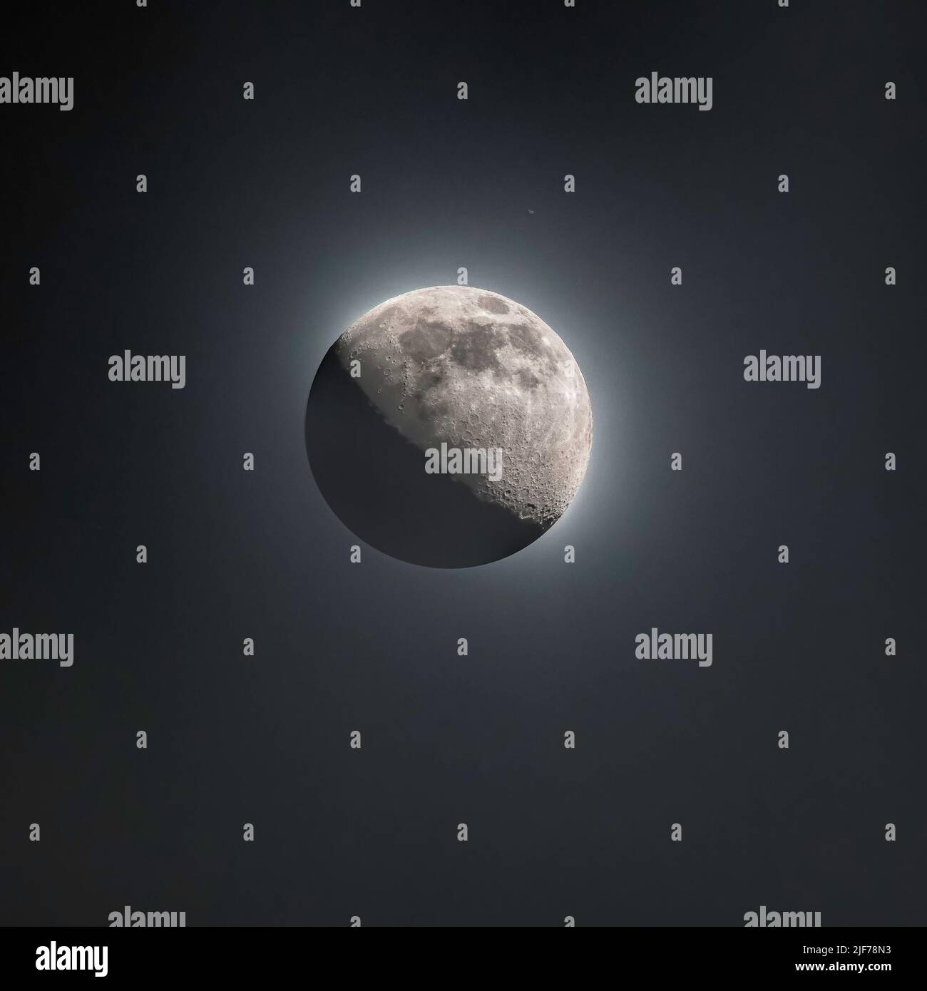 The full moon on the dark night Stock Photo - Alamy