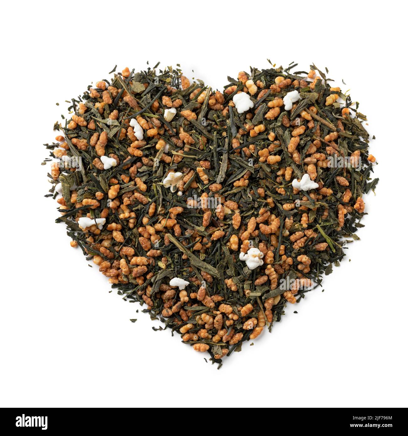 Heap of Genmaicha, Japanese tea, green tea combined with roasted brown ...