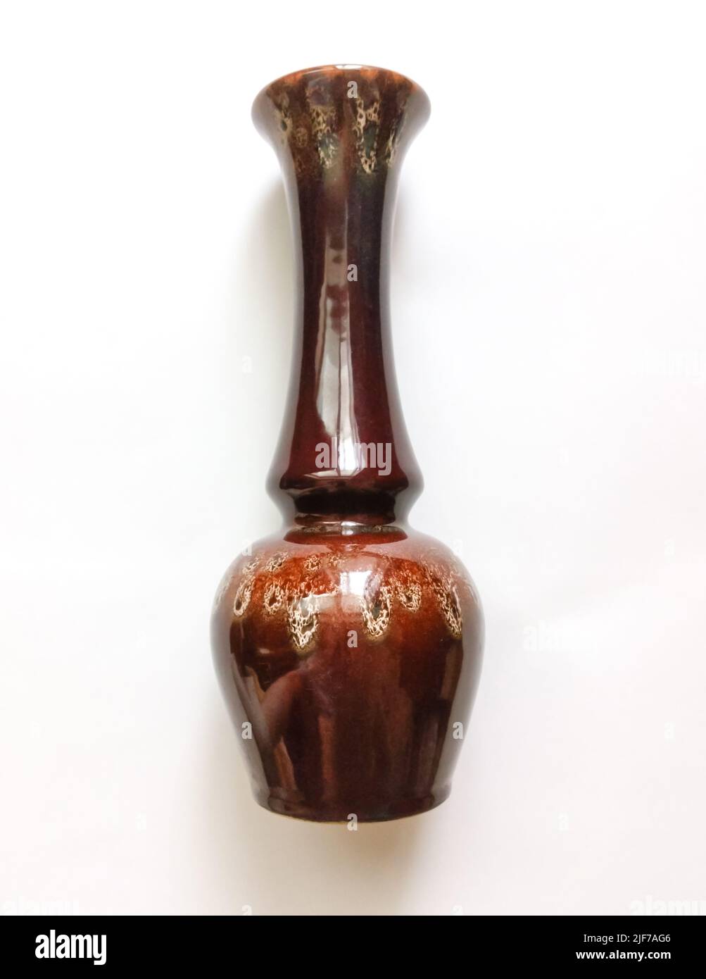 Old vintage Ceramiv Vase, made in Soviet times. Stock Photo