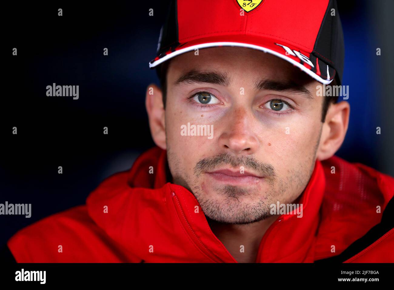 Ferrari's Charles Leclerc ahead of the British Grand Prix 2022 at Silverstone, Towcester