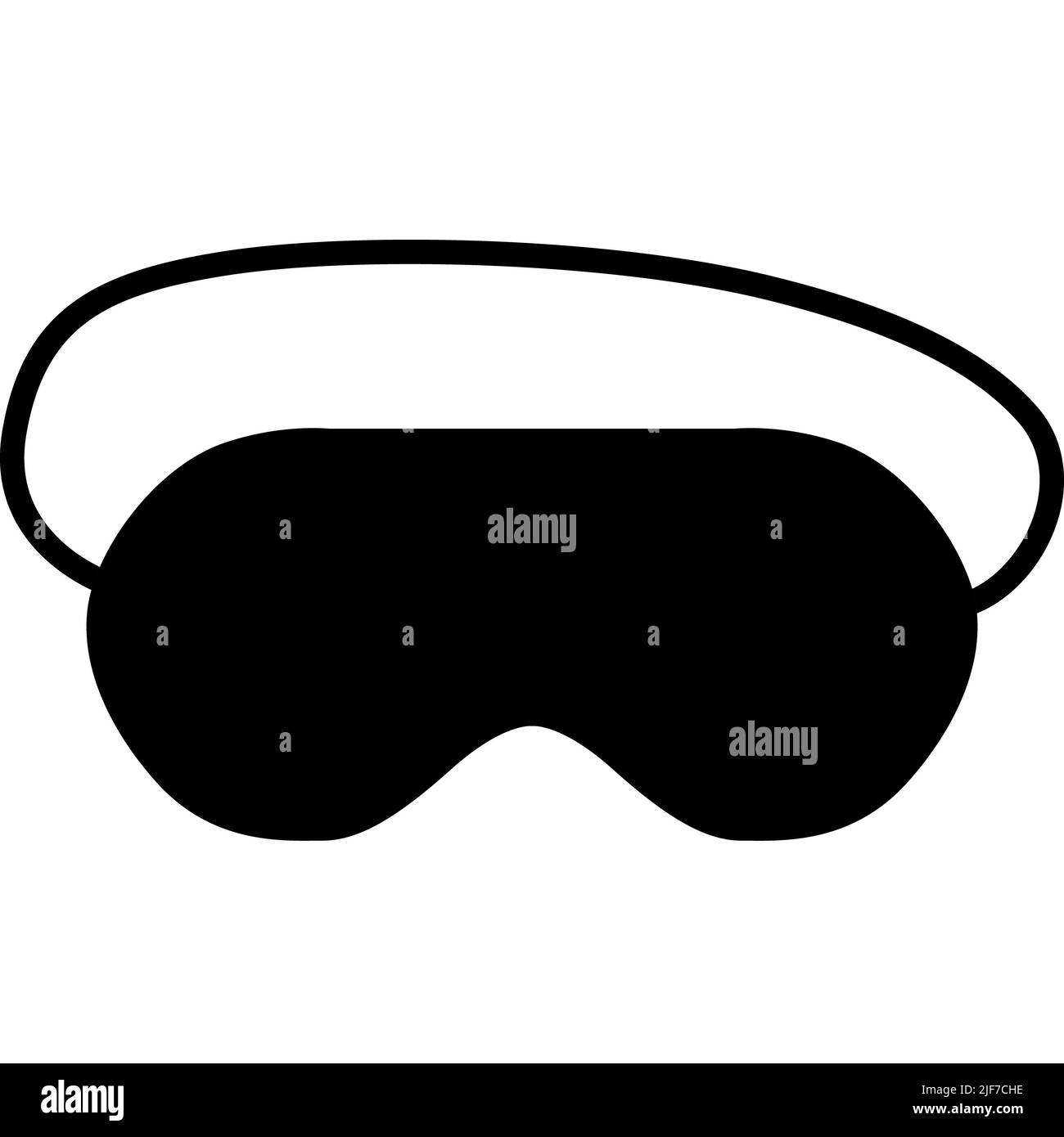black eye sleep mask on white background. sleep mask sign. eye