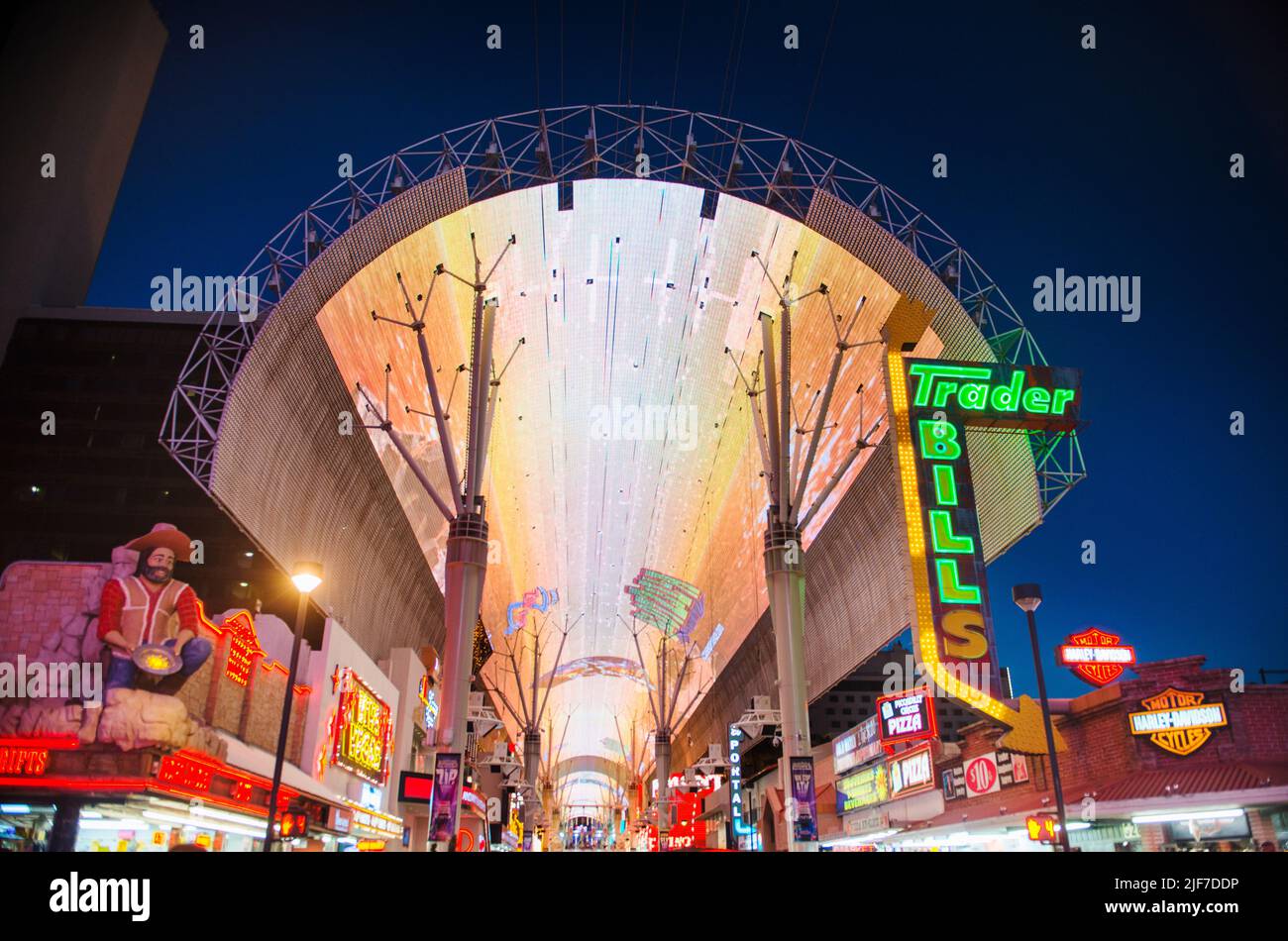 Freemont street in downtown Las Vegas, Nevada Stock Photo