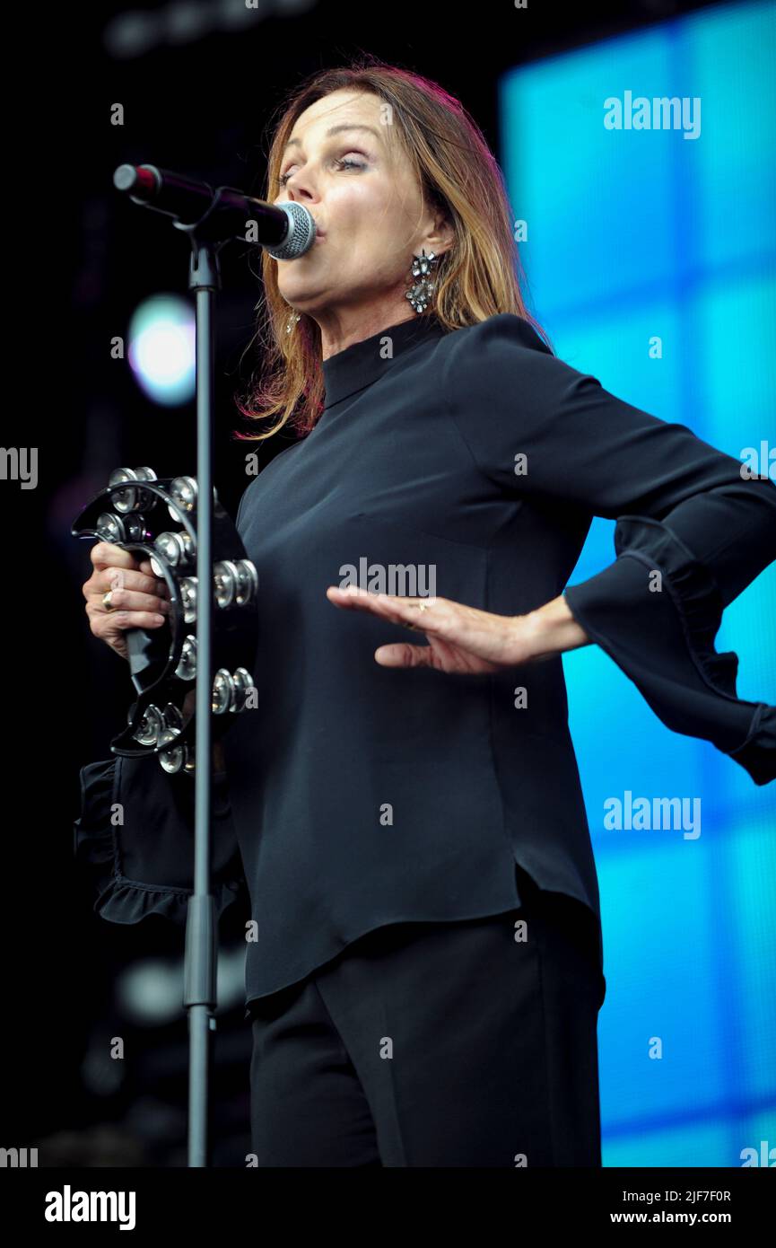 Leeds, UK. 22nd June, 2019. Belinda Carlise performs her hits live at
