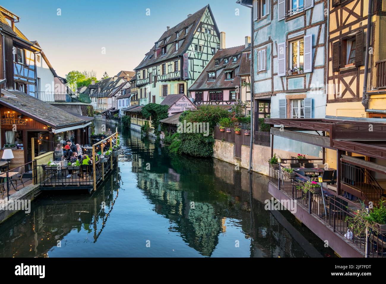 Colorful houses in Colmar, Little Venice village, Alsace, France Stock Photo