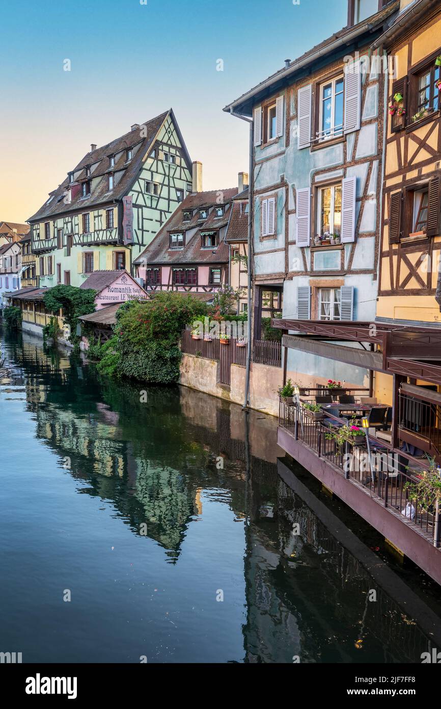 Colorful houses in Colmar, Little Venice village, Alsace, France Stock Photo
