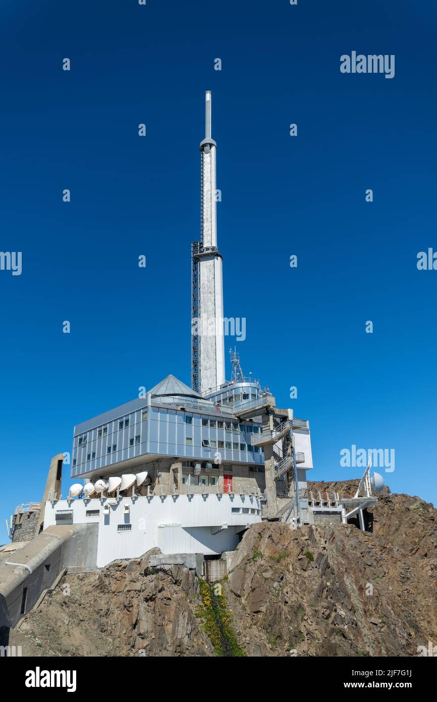 Observatory of the Pic du Midi de Bigorre, Pyrenees, France Stock Photo