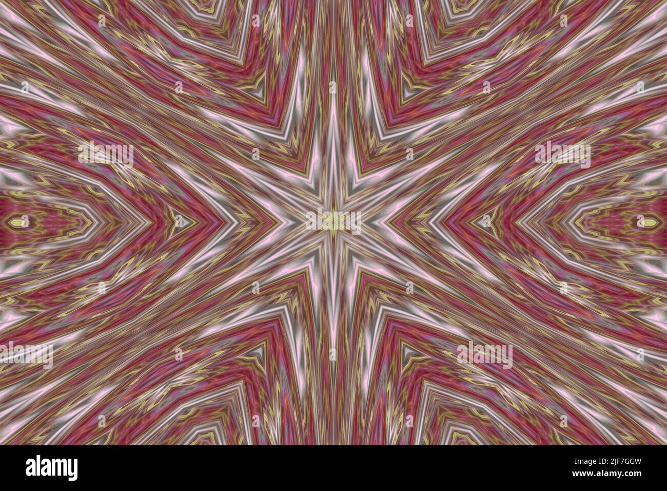 Digital art, 3d illustration. Abstract geometric symmetrical star background Stock Photo