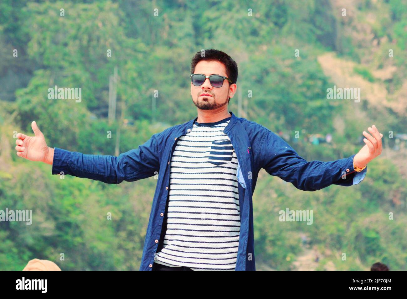 Mizan Ahmed picture in jaflong Sylhet Bangladesh Stock Photo
