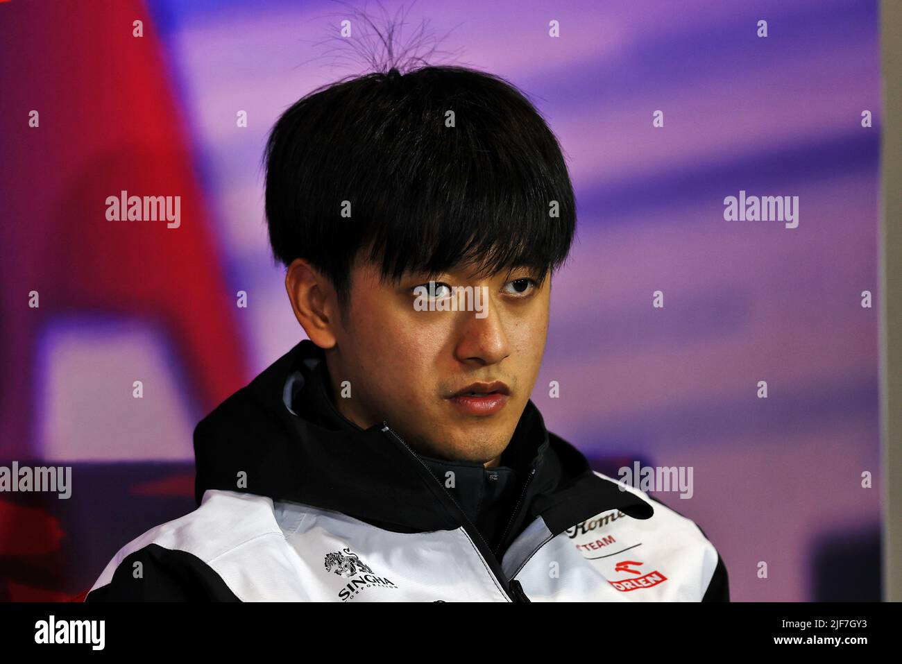 ZHOU Guanyu (chi), Alfa Romeo F1 Team ORLEN C42, portrait conference de