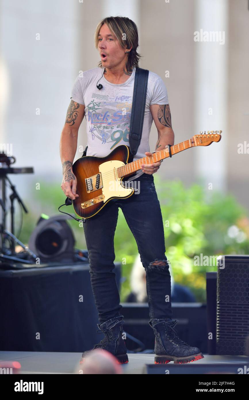 Keith Urban performs on NBC's "Today" at Rockefeller Plaza on June 30