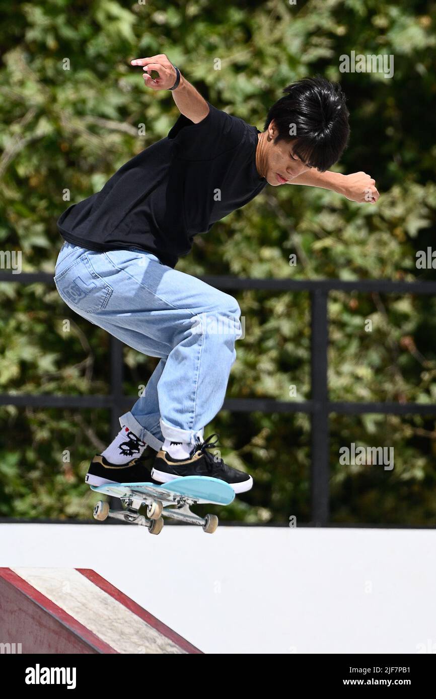 Yuto Horigome during Street Skateboarding, Roma, Italia,at the Colle ...