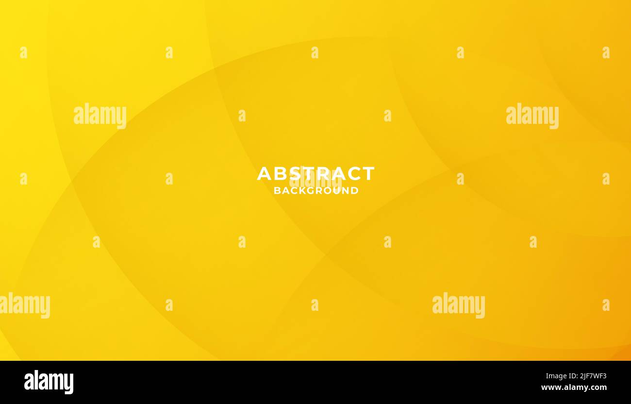 Minimal geometric background. Yellow elements with fluid gradient. Dynamic shapes composition. Eps10 vector Stock Vector