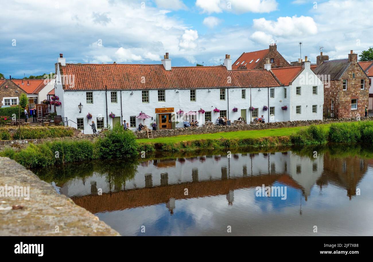 The Waterside Bistro is a family Restaurant for lovely meals beside the River Tyne in Haddington, Scotland, UK Stock Photo