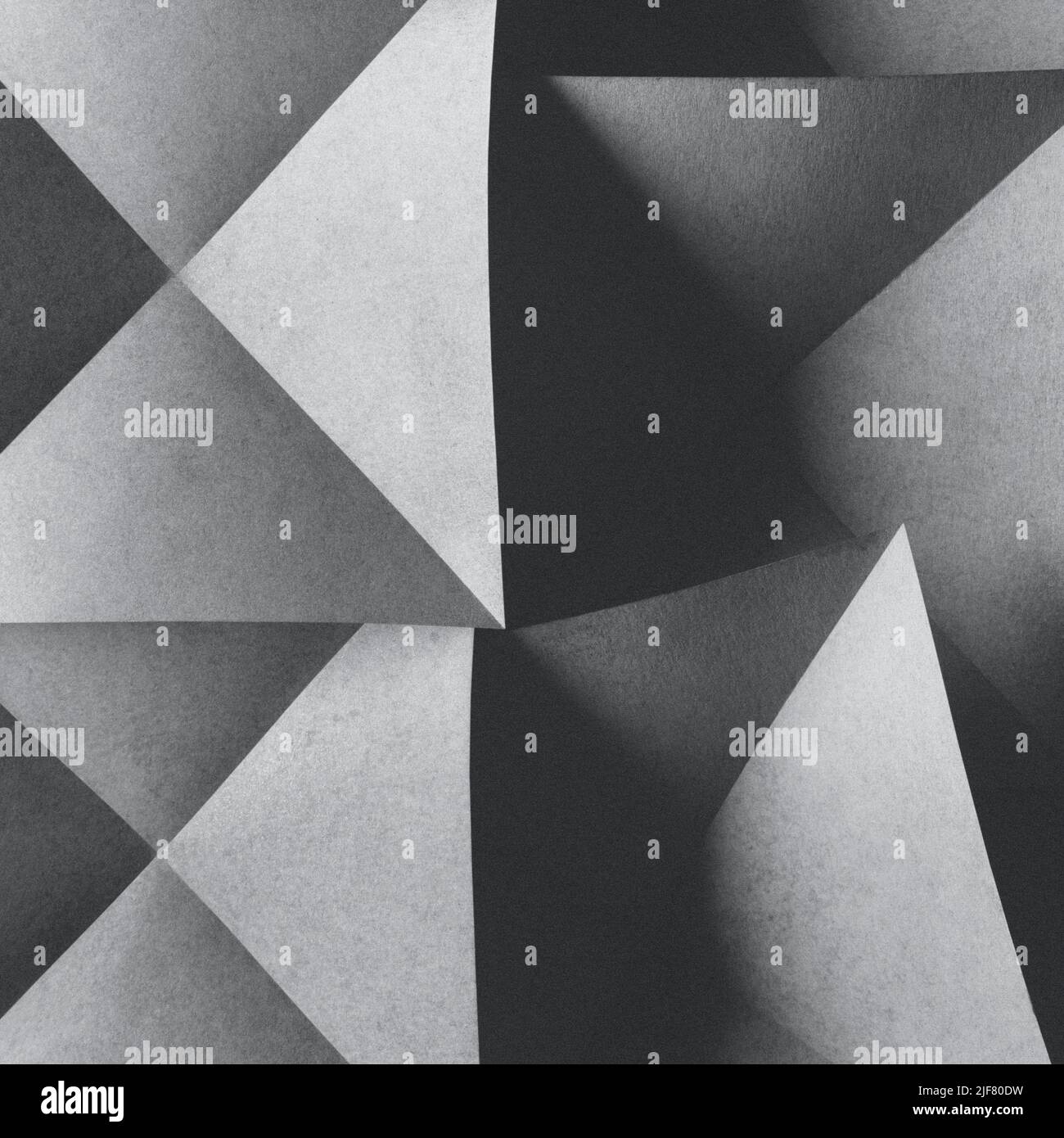 Geometric shapes made gray paper. 3d illustration Stock Photo - Alamy