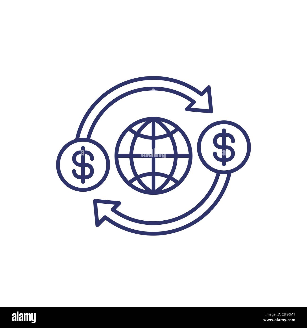 Money Transfer Worldwide Icon Line Vector Stock Vector Image And Art Alamy 6050