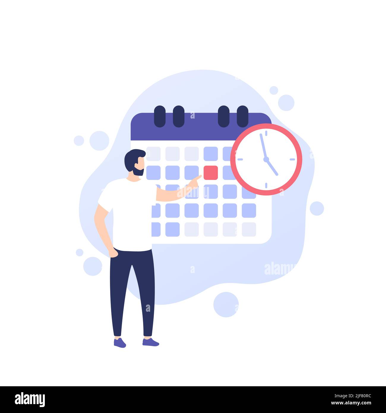 set deadline, time management vector illustration Stock Vector Image ...