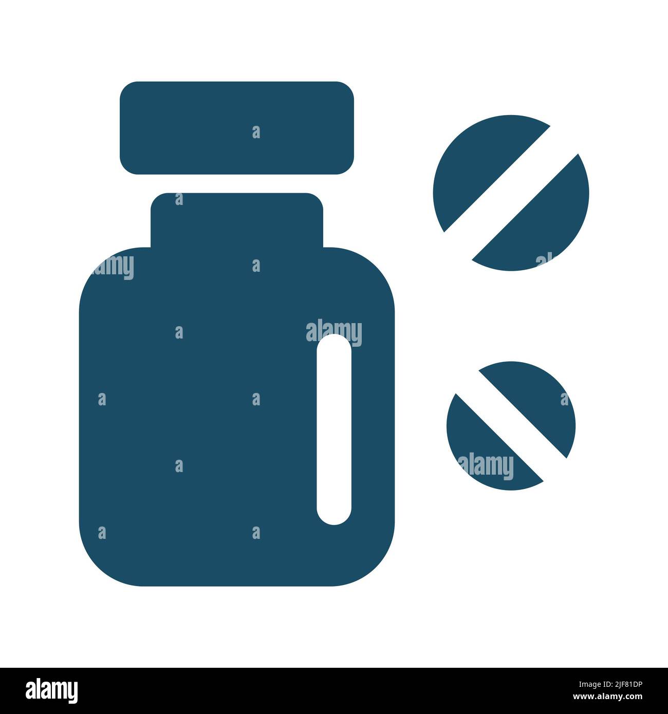 High quality dark blue medicine pills icon. Pictogram, icon set, illustration. Useful for web site, banner, greeting cards, apps and social media post Stock Photo