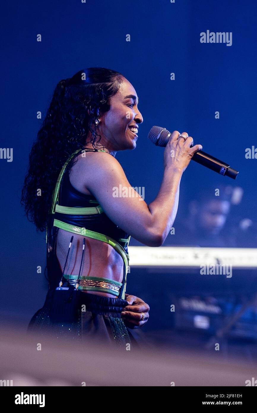 Roskilde, Denmark. 30th June, 2022. The American R&B group TLC performs ...