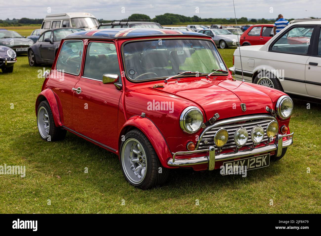 1972 Mini 1000 ‘PWY 125K’ on display at the Bicester Scramble on the 19th June 2022 Stock Photo