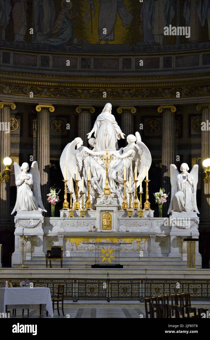 Paris, France 04.23.2021: Magdalenae church pillar in Paris Stock Photo