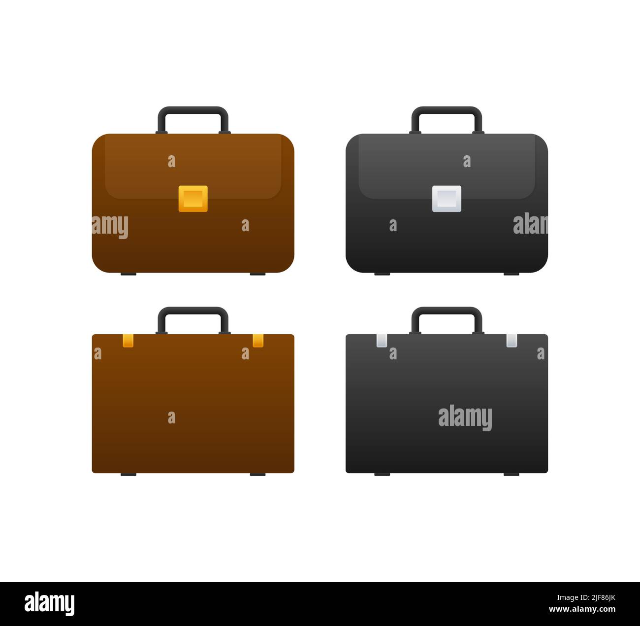 Human hand holding briefcase. Concept or business. Vector stock