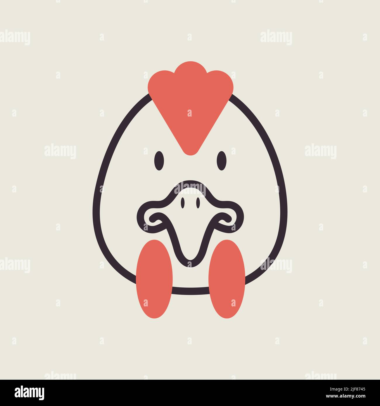 Chicken icon. Animal head vector illustration. Agriculture sign. Graph ...