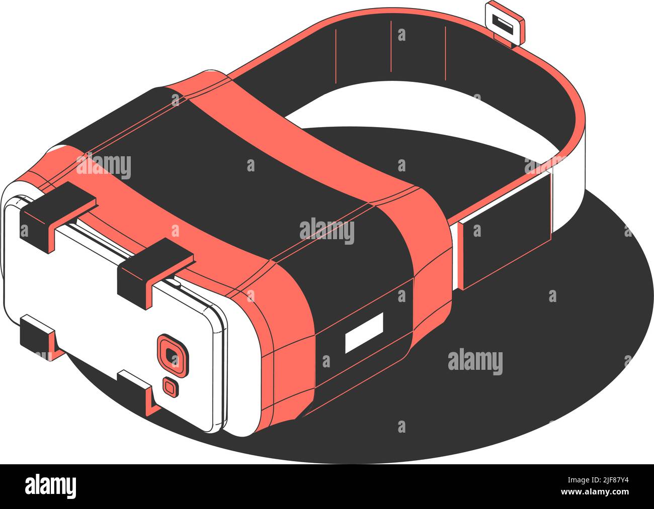 Augmented reality glasses for smartphone isometric icon 3d vector illustration Stock Vector