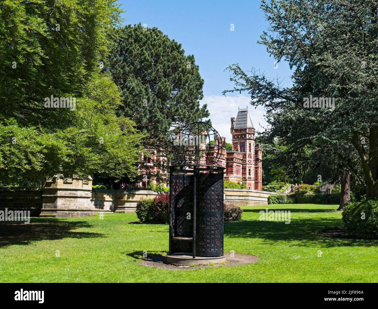 Saltwell Towers gothic mansion at Saltwell Park, Gateshead, UK with