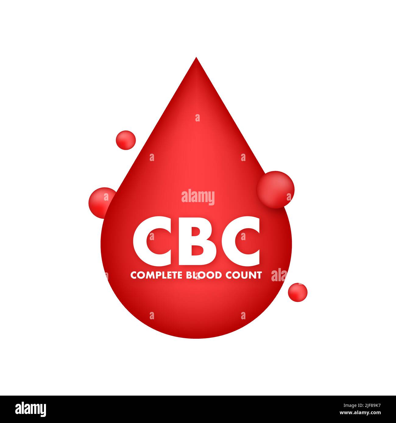CBC Complete blood count. Health care. Blood test. Vector stock