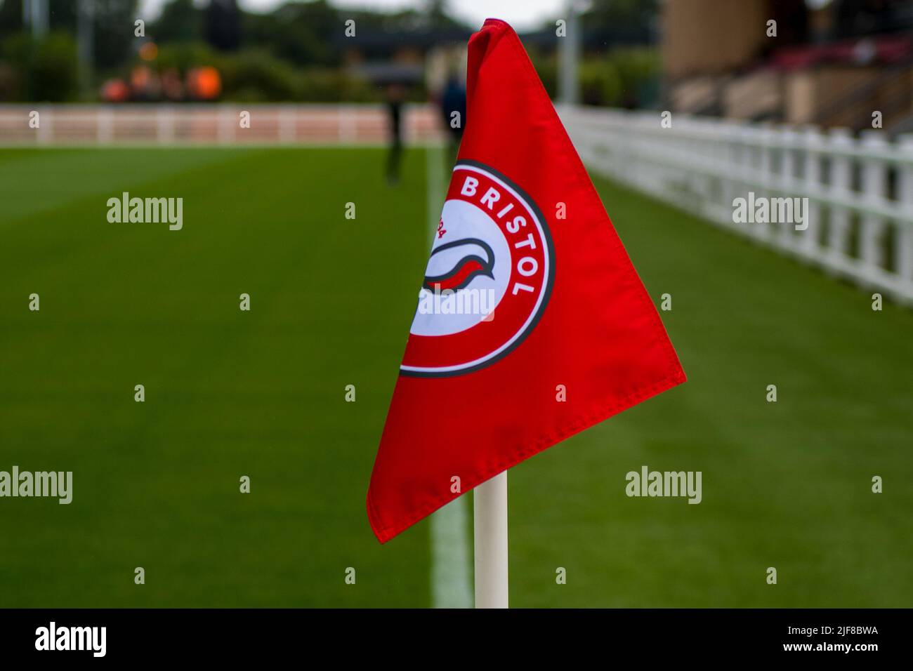 Bristol, England 15 August 2021. Bristol City Corner Flag at The Robins High Performance Centre. Stock Photo