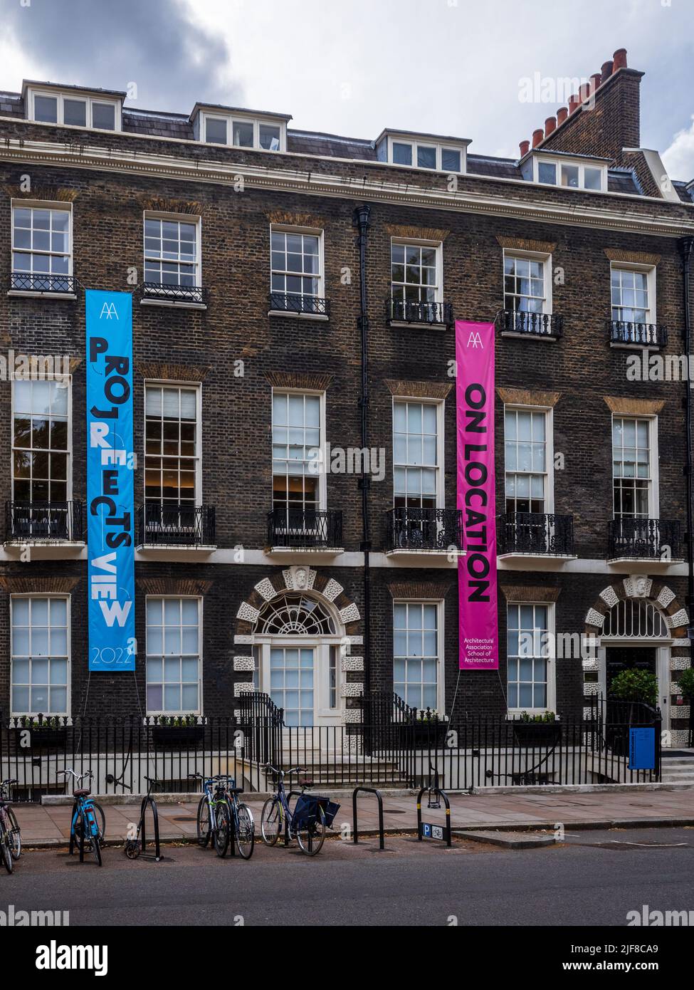 The Architectural Association School of Architecture Bedford Square Bloomsbury London - AA is the oldest independent school of architecture in the UK. Stock Photo