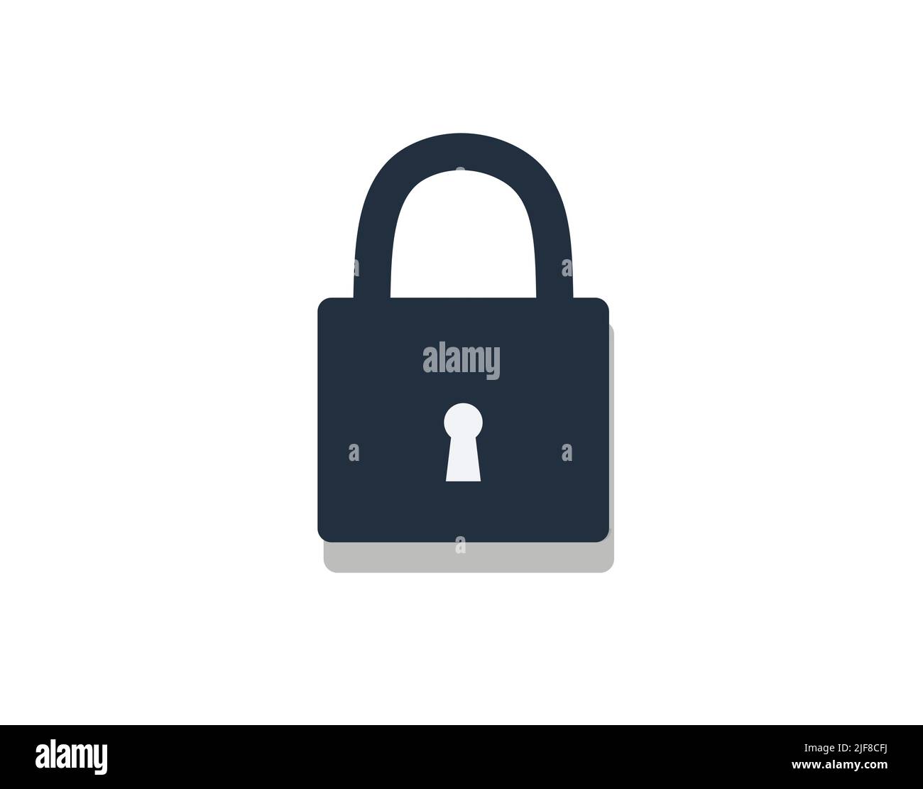Monochromatic padlock and lock icon, concept of SSL, information data protection, security, and internet safety Stock Vector