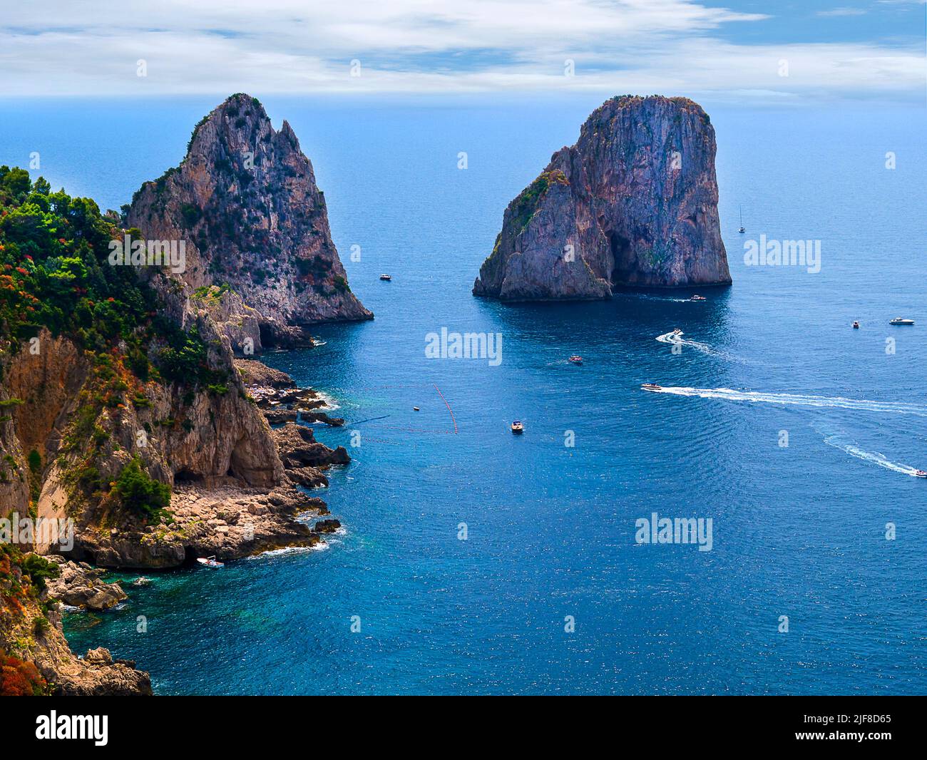 The Faraglioni Rocks off the Isle of Capri Stock Photo - Alamy