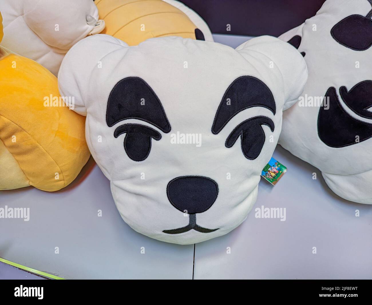 CHESTER, UNITED KINGDOM, 22ND MAY 2022: KK Slider soft plush toy from Animal Crossing Stock Photo