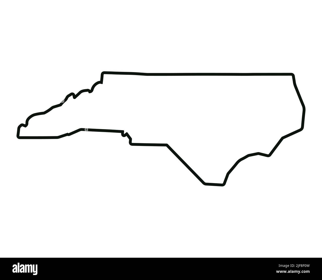 North Carolina state map. US state map. North Carolina outline symbol