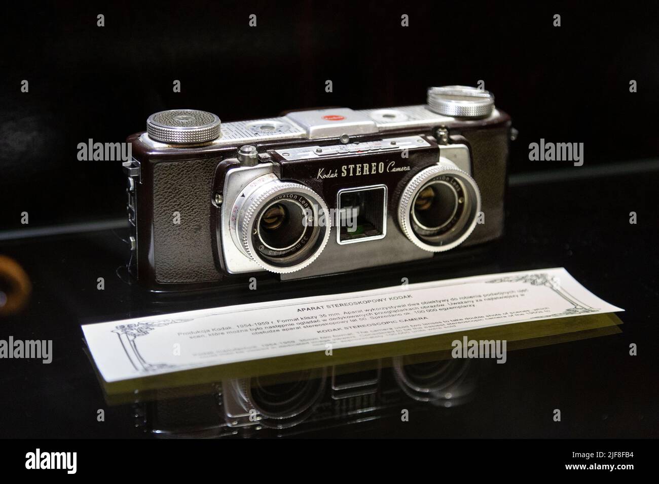 Kodak Stereo Camera on display at the stereoscopic theatre Warsaw Fotoplastikon (Fotoplastikon Warszawski, Warsaw, Poland Stock Photo