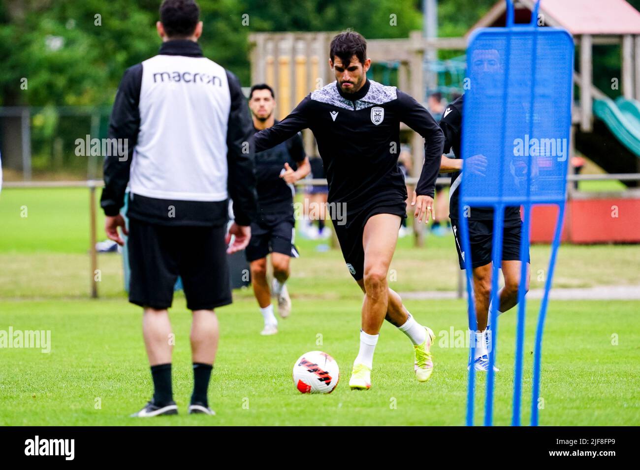 Wenum Wiesel, Netherlands. 30th June, 2022. WENUM-WIESEL, NETHERLANDS - JUNE 30: Nelson Miguel Castro Oliveira of PAOK Saloniki during a Training Session of PAOK Saloniki at Sportpark Wiesel on June 30, 2022 in Wenum-Wiesel, Netherlands (Photo by Rene Nijhuis/Orange Pictures) Credit: Orange Pics BV/Alamy Live News Stock Photo