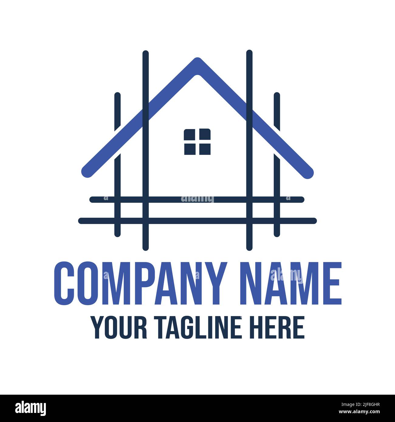 Real Estate Construction Architecture Building Logo Design Template Element Stock Vector