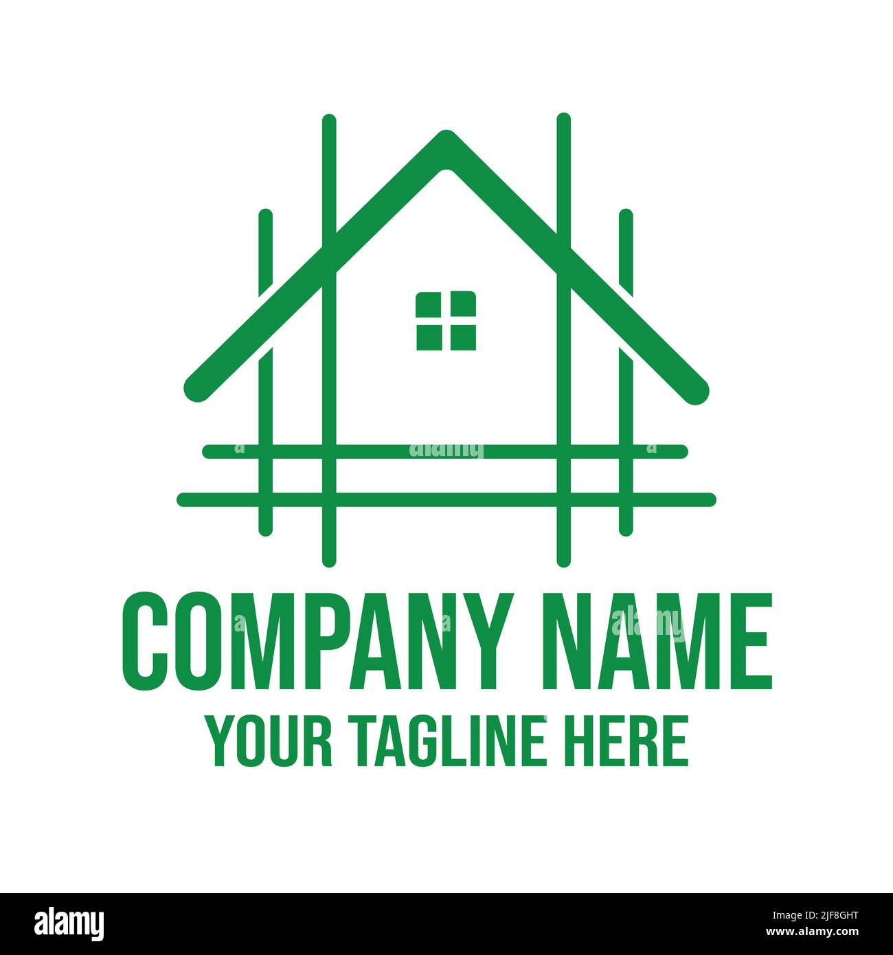 Real Estate Construction Architecture Building Logo Design Template Element Stock Vector
