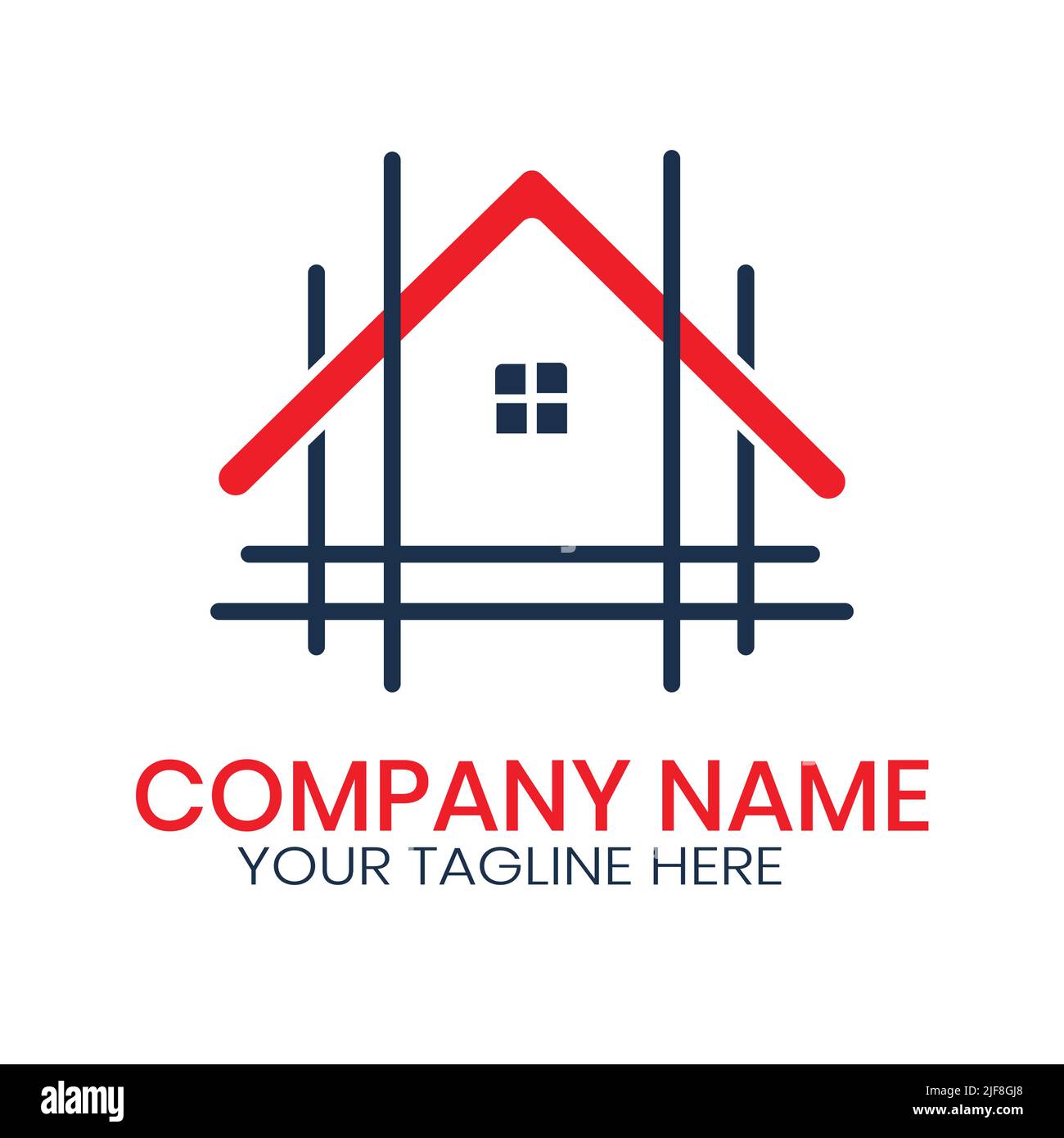 Real Estate Construction Architecture Building Logo Design Template Element Stock Vector