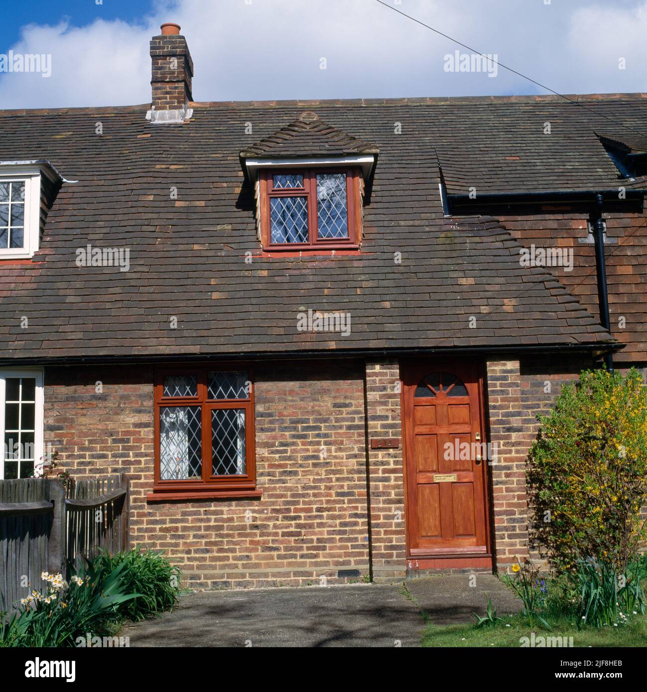 Exterior of House with Chimney England Stock Photo
