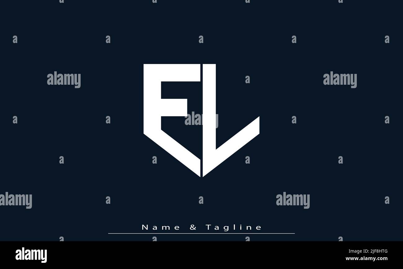 Alphabet letters Initials Monogram logo EL , LE Stock Vector
